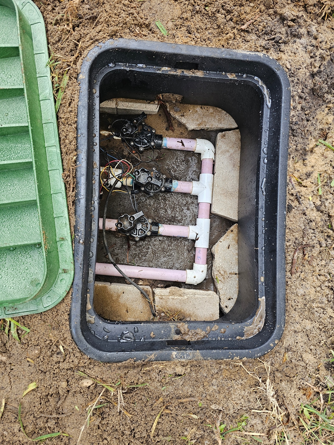 Irrigation valve box service.
